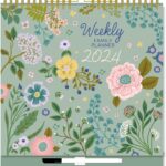 TGSC | 2024 Weekly Family Planner Calendar | FSC Paper Large Grid Design | Ideal for Daily Events, Birthdays & Notes | Perfect Family Weekly Planner | Calendar 2024 UK Edition